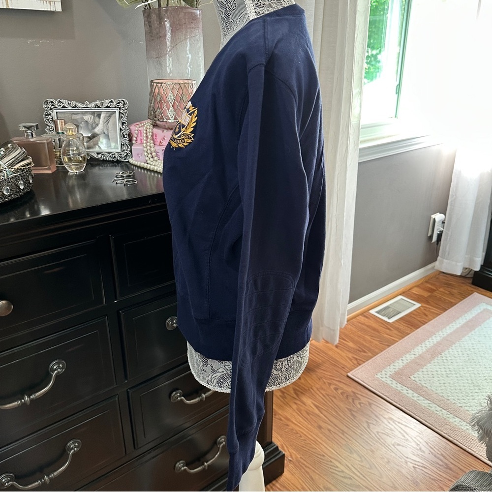 Ralph Lauren Navy Sweatshirt with Gold Emblem - Picture 5 of 15